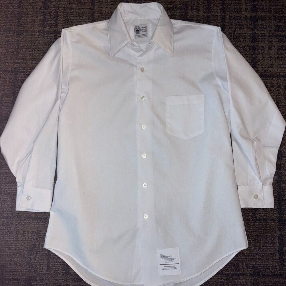 Defense Logistics Agency Shirt / Sz 16 x 32 / White / Button Down / NEW